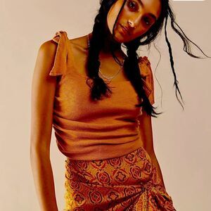 Free People Boulevard Tank in Orange XS
